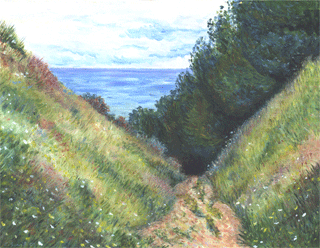 After Monet. Chemin De La Cavee, The Road to Cavee. 