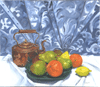 Copper Kettle with Fruit